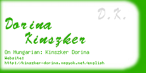 dorina kinszker business card